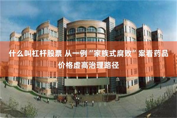 什么叫杠杆股票 从一例“家族式腐败”案看药品价格虚高治理路径